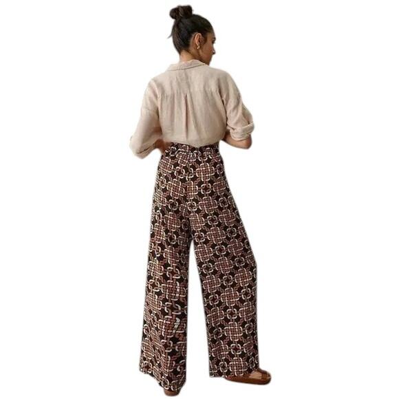 Faithfull The Brand Black Orange White Leia Pants Size 4 NWOT - Picture 3 of 7